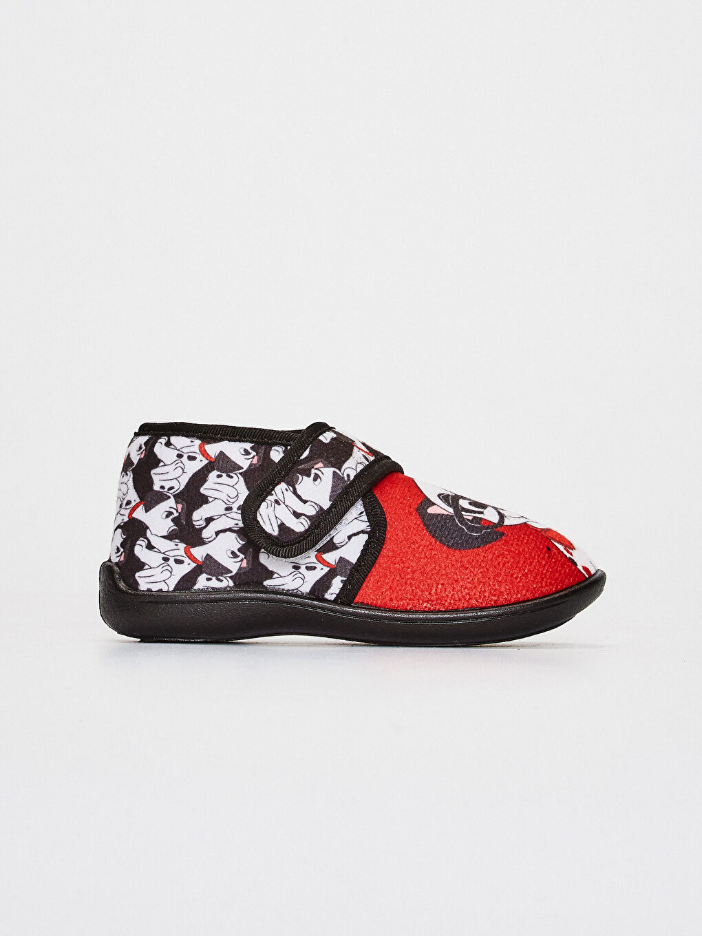 Kırmızı Erkek Çocuk Dalmaçyalı Lisanslı Cırt Cırtlı Panduf-1