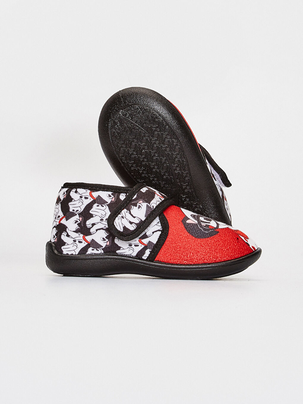 Kırmızı Erkek Çocuk Dalmaçyalı Lisanslı Cırt Cırtlı Panduf-2