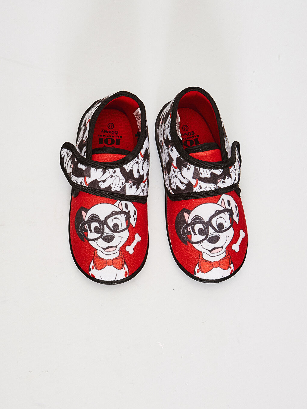 Kırmızı Erkek Çocuk Dalmaçyalı Lisanslı Cırt Cırtlı Panduf-3