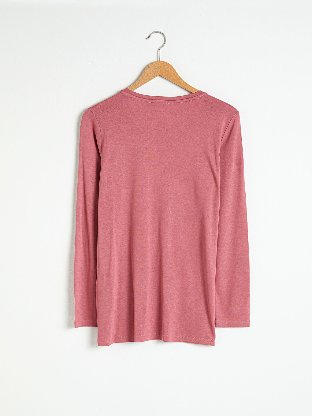 Embroidered Long Sleeve Crew Neck Blouse-4
