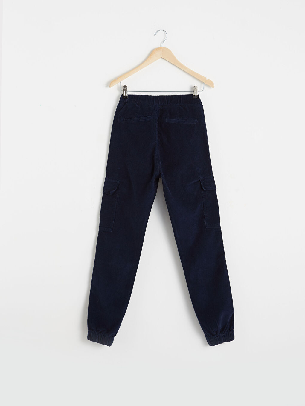 Slim Fit Velvet Cargo Pants-1