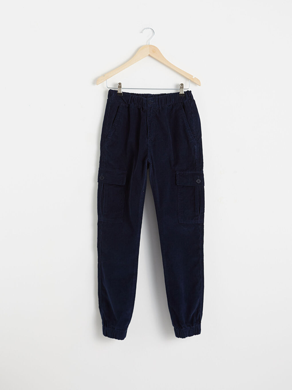 Slim Fit Velvet Cargo Pants