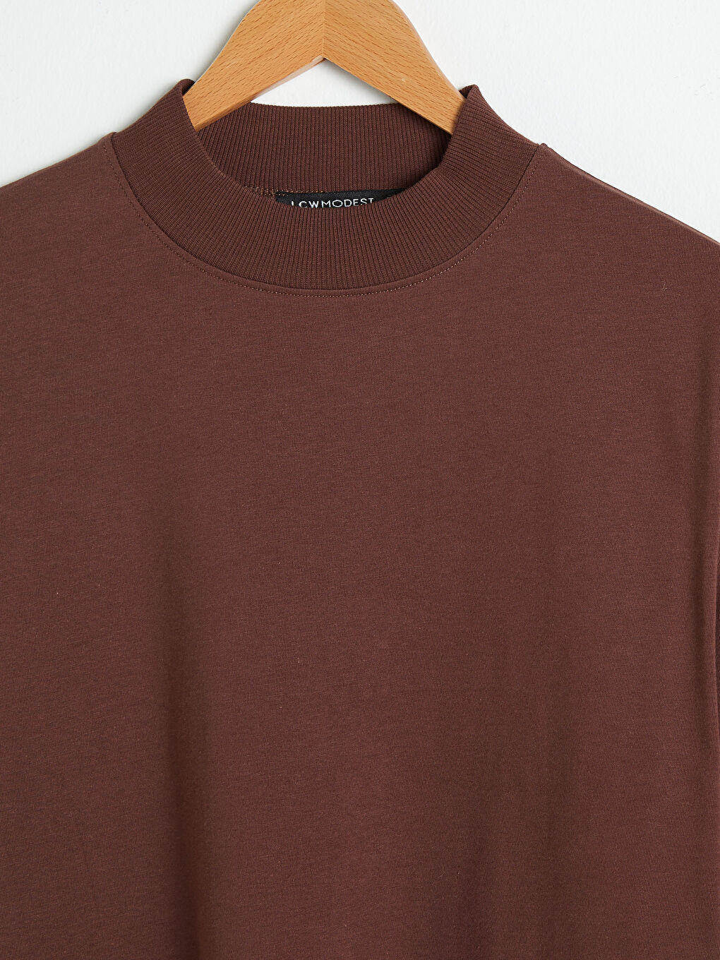 LCW Modest Stand-up Collar Short Sleeve Sweatshirt -0WHD16Z8-RFS