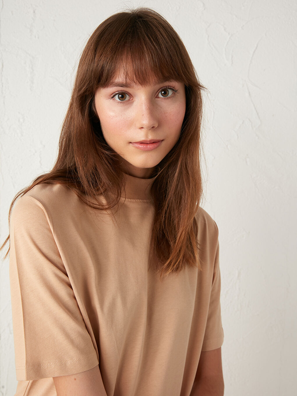 Stand-up Collar Short Sleeve Sweatshirt-2