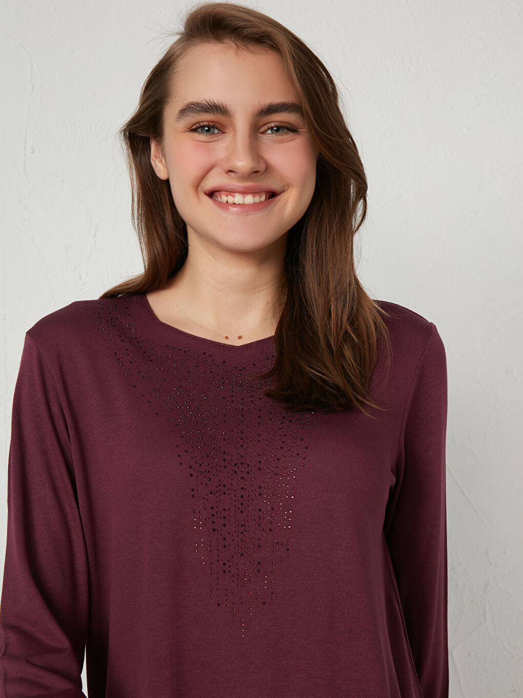 Shiny Stone Printed Flexible T-Shirt