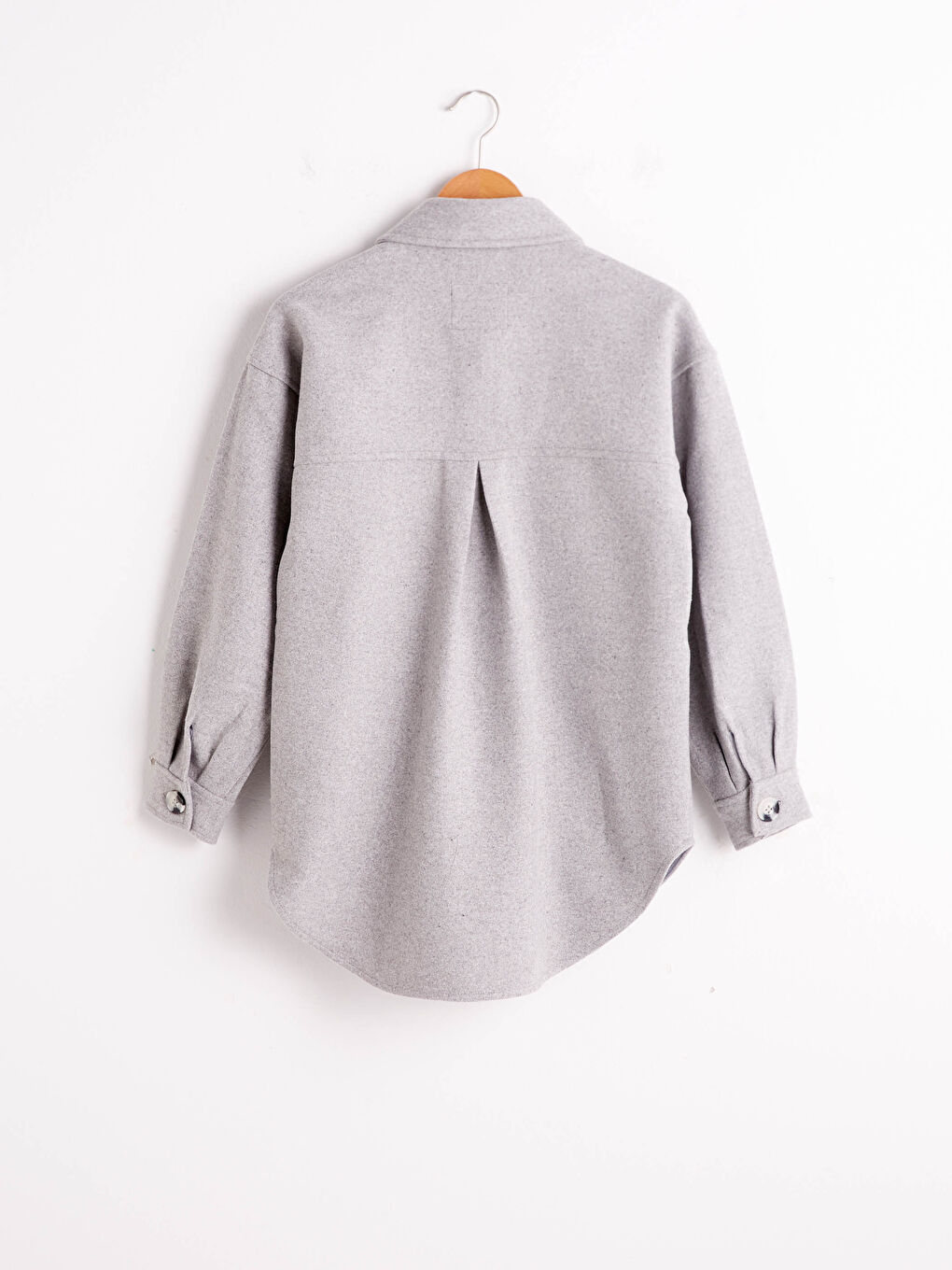 Sacou Cămașă din Lână-8