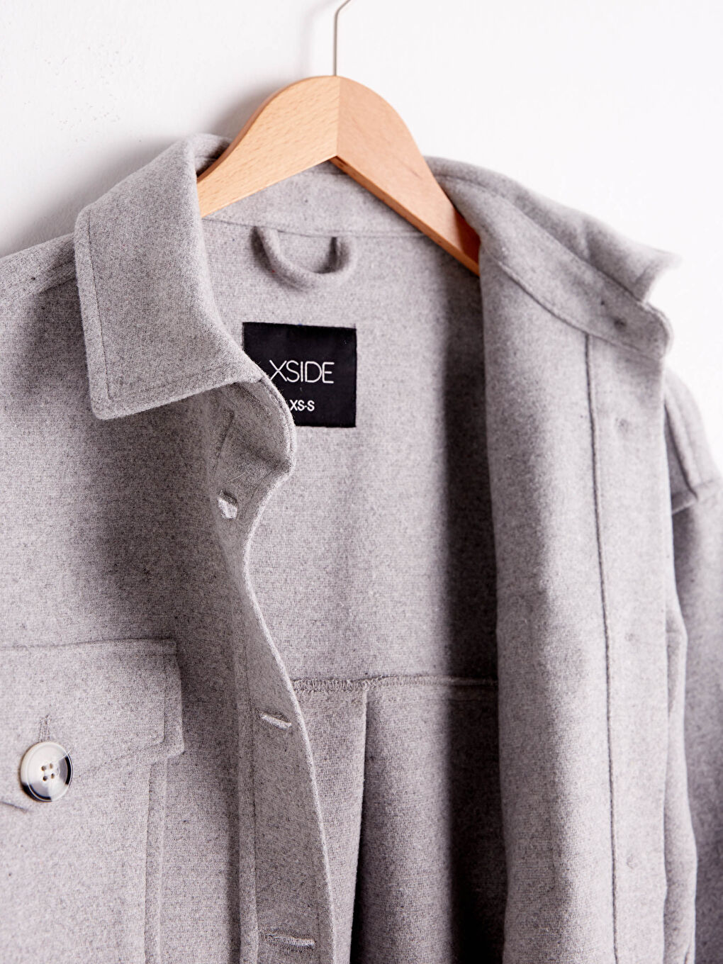 Sacou Cămașă din Lână-9