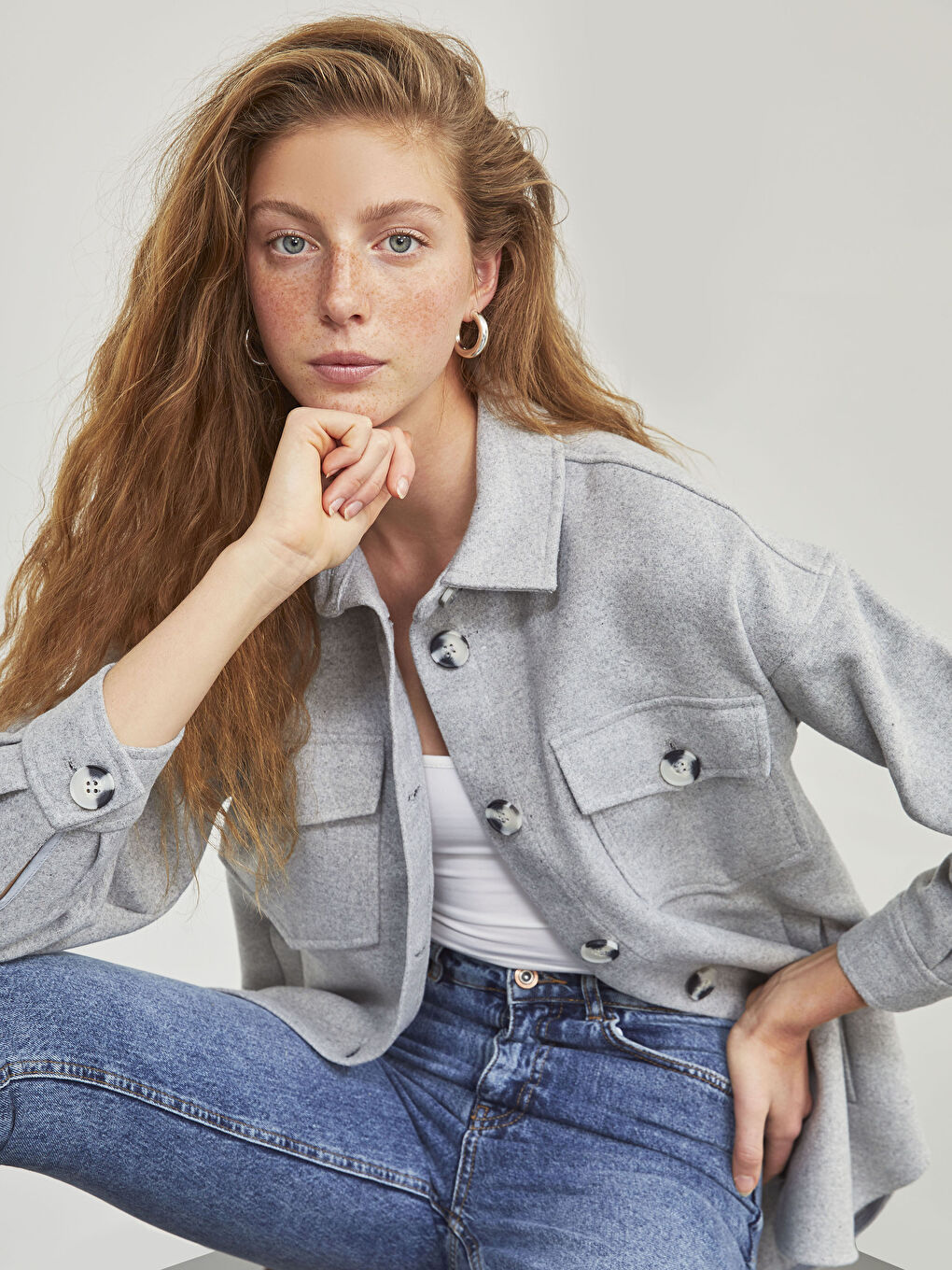 Sacou Cămașă din Lână-2