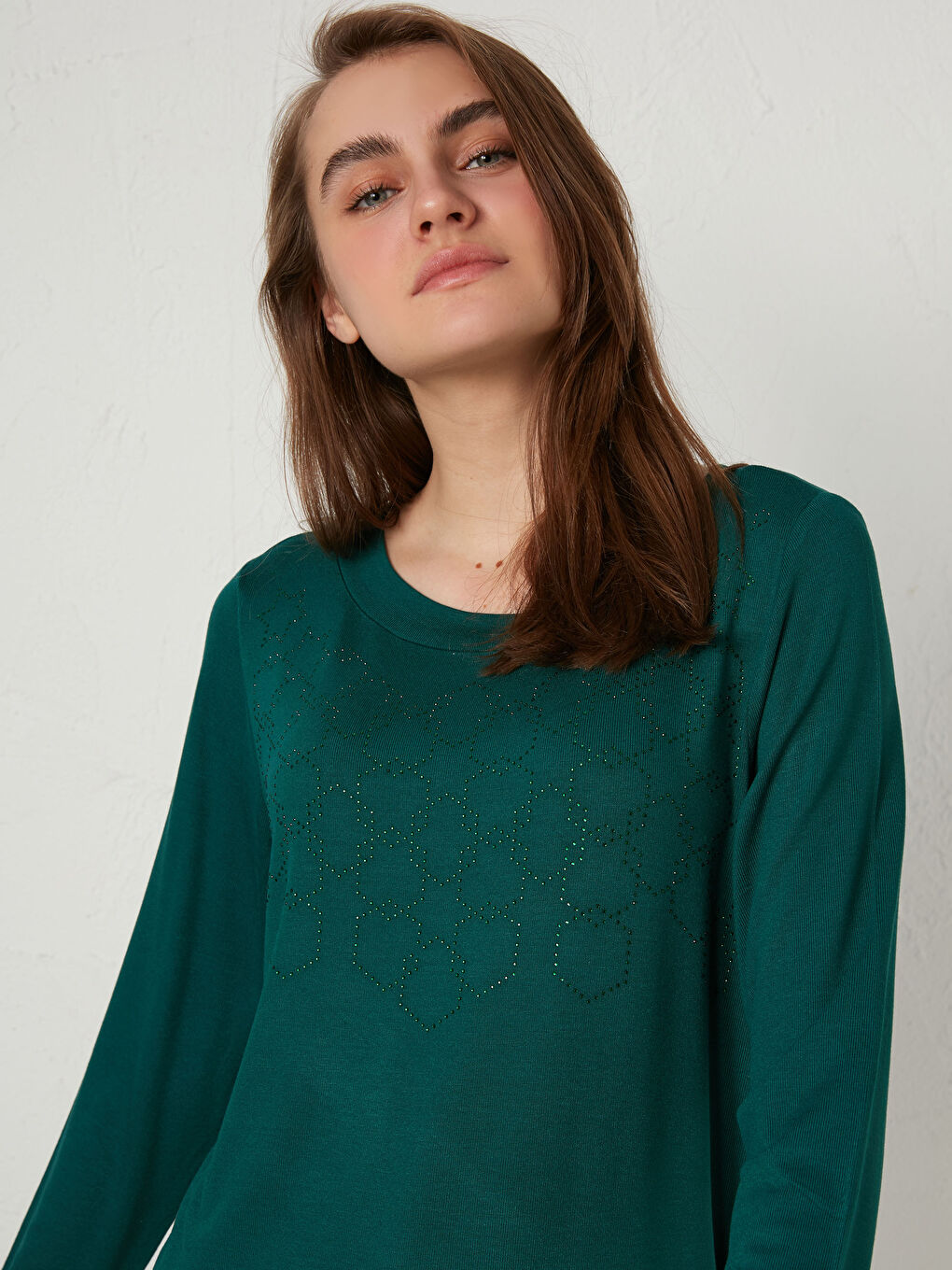 Applique Printed Viscose T-Shirt-1