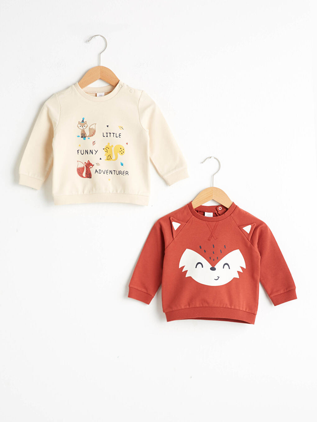 LCW baby Erkek Bebek Baskılı Sweatshirt 2'li -0WHD79Z1-KF6