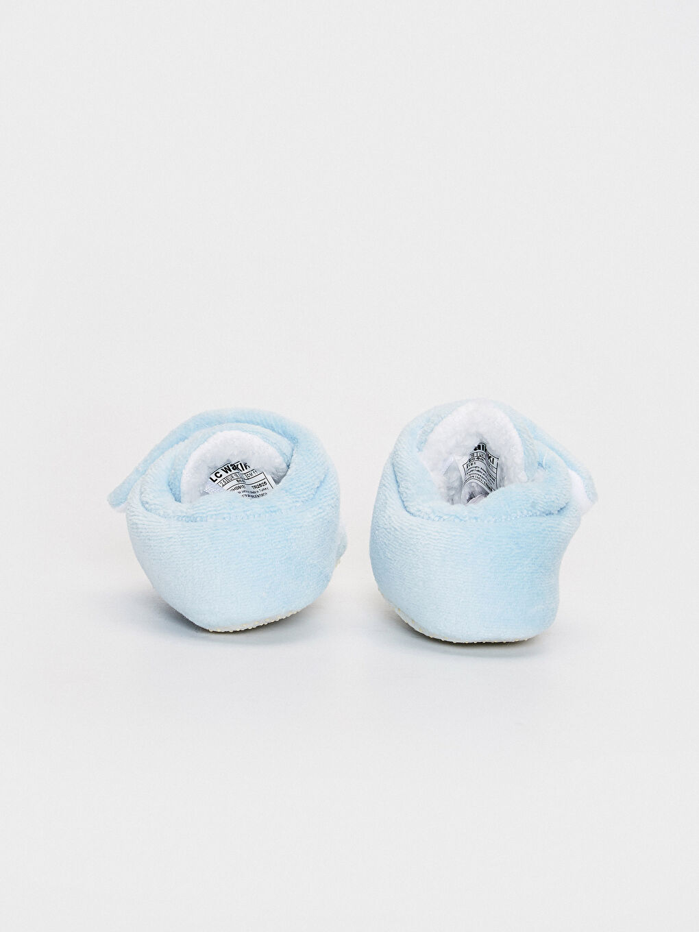 Mavi Erkek Bebek Cırt Cırtlı Yürüme Öncesi Ev Ayakkabısı-3