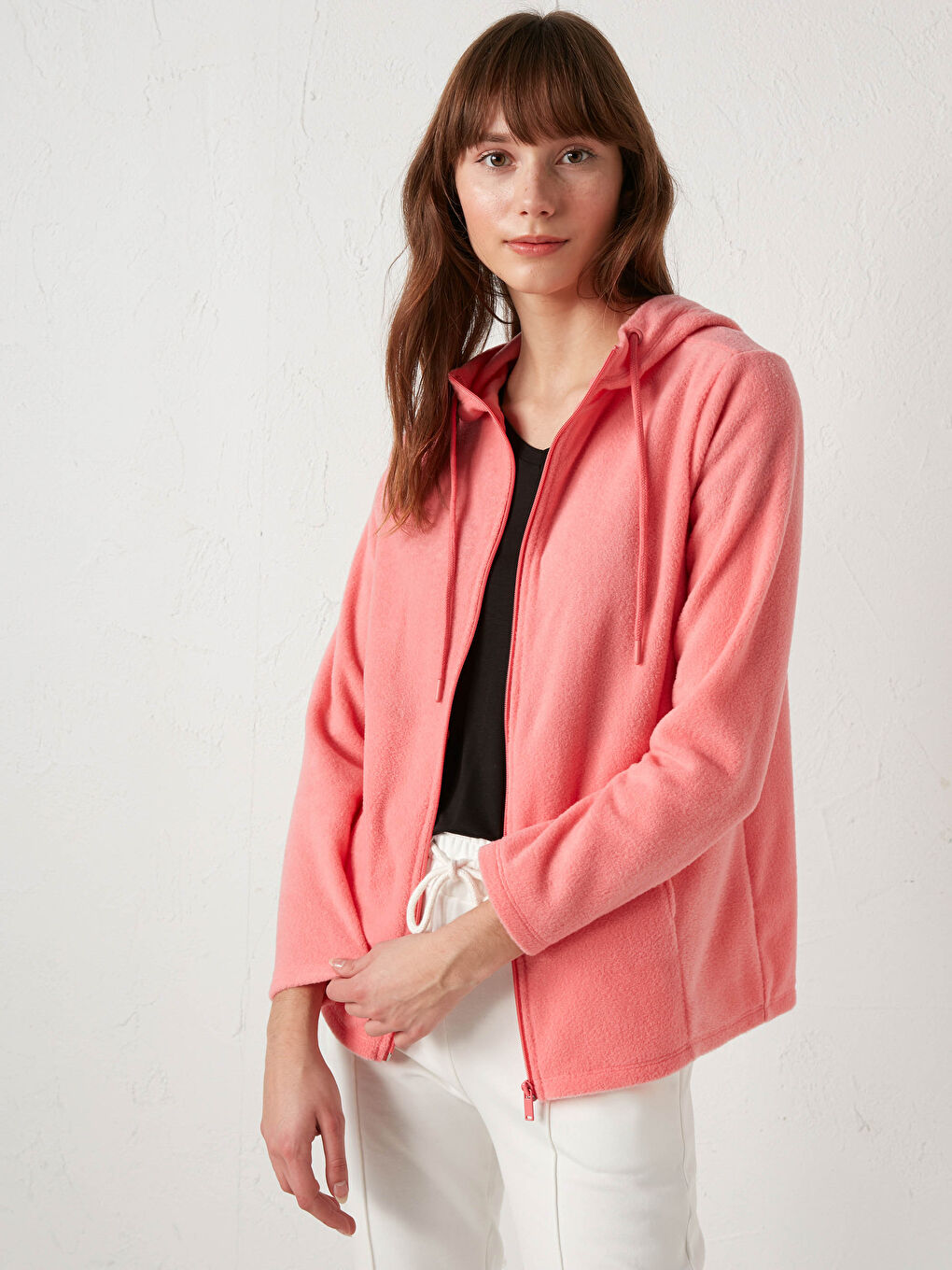 Mercan Aktif Spor Kapüşonlu Hırka