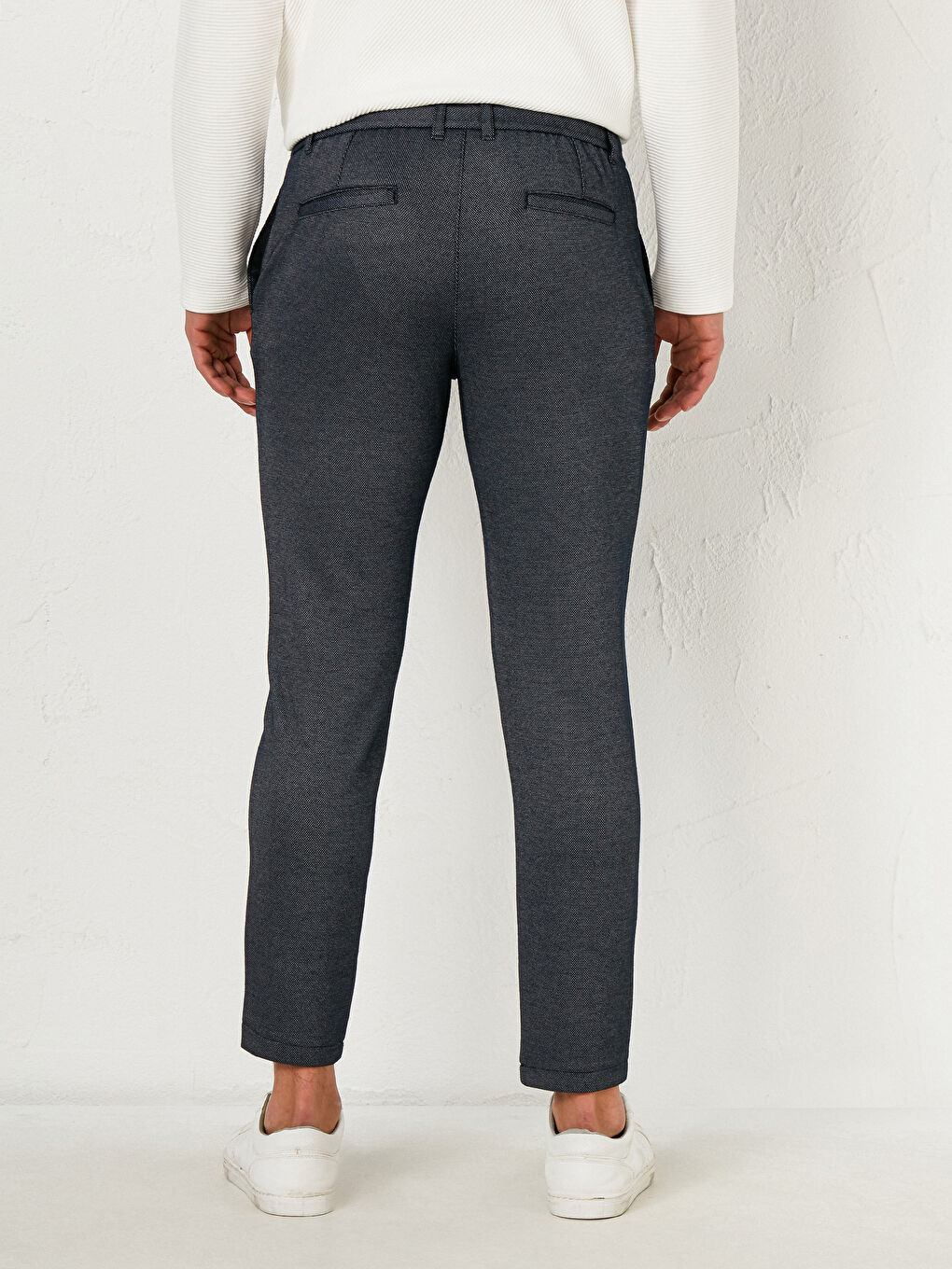 Lacivert Slim Fit Jogger Pantolon-2