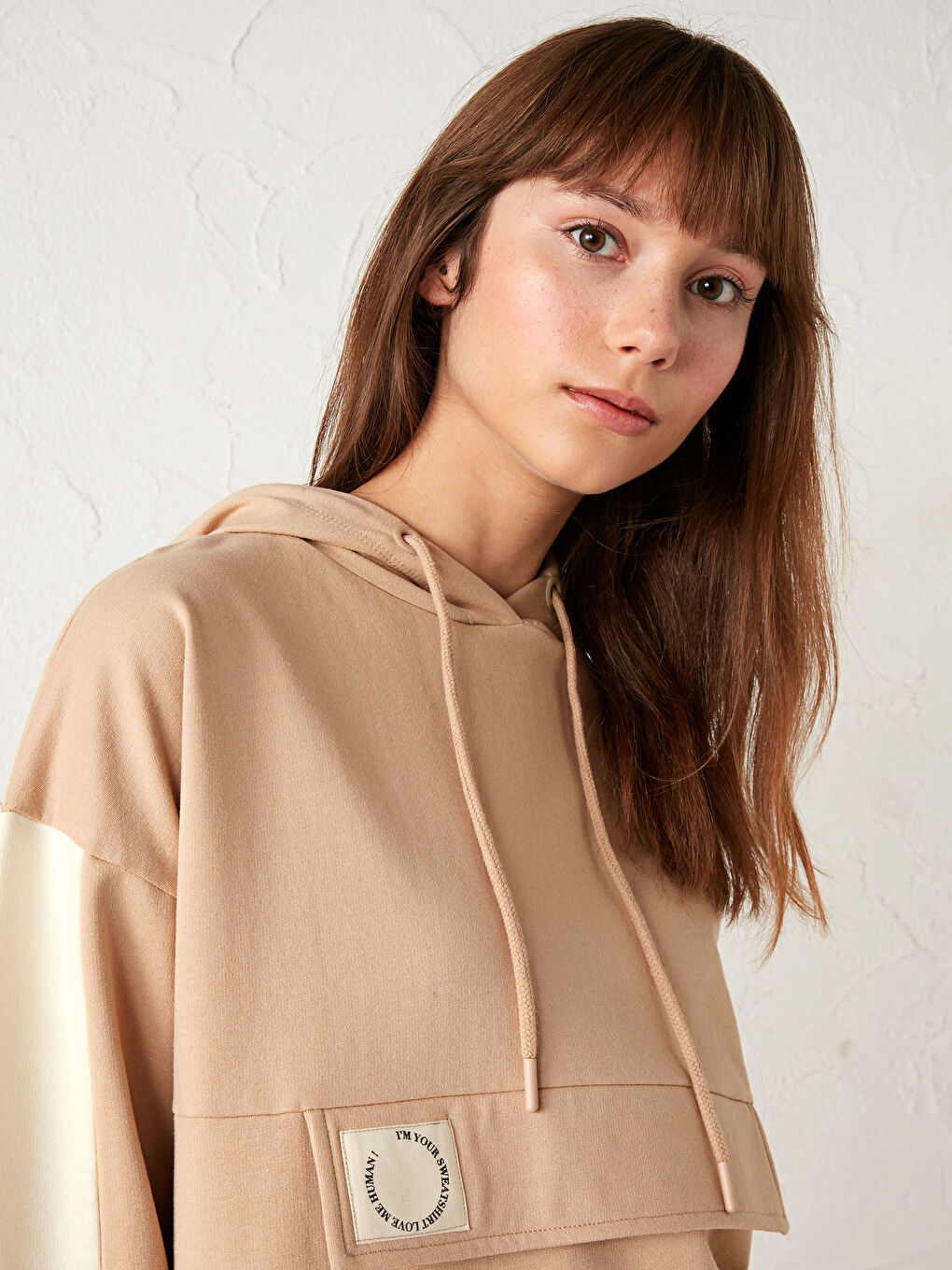 Color Block Hooded Oversized Women's Sweatshirt Tunic-1