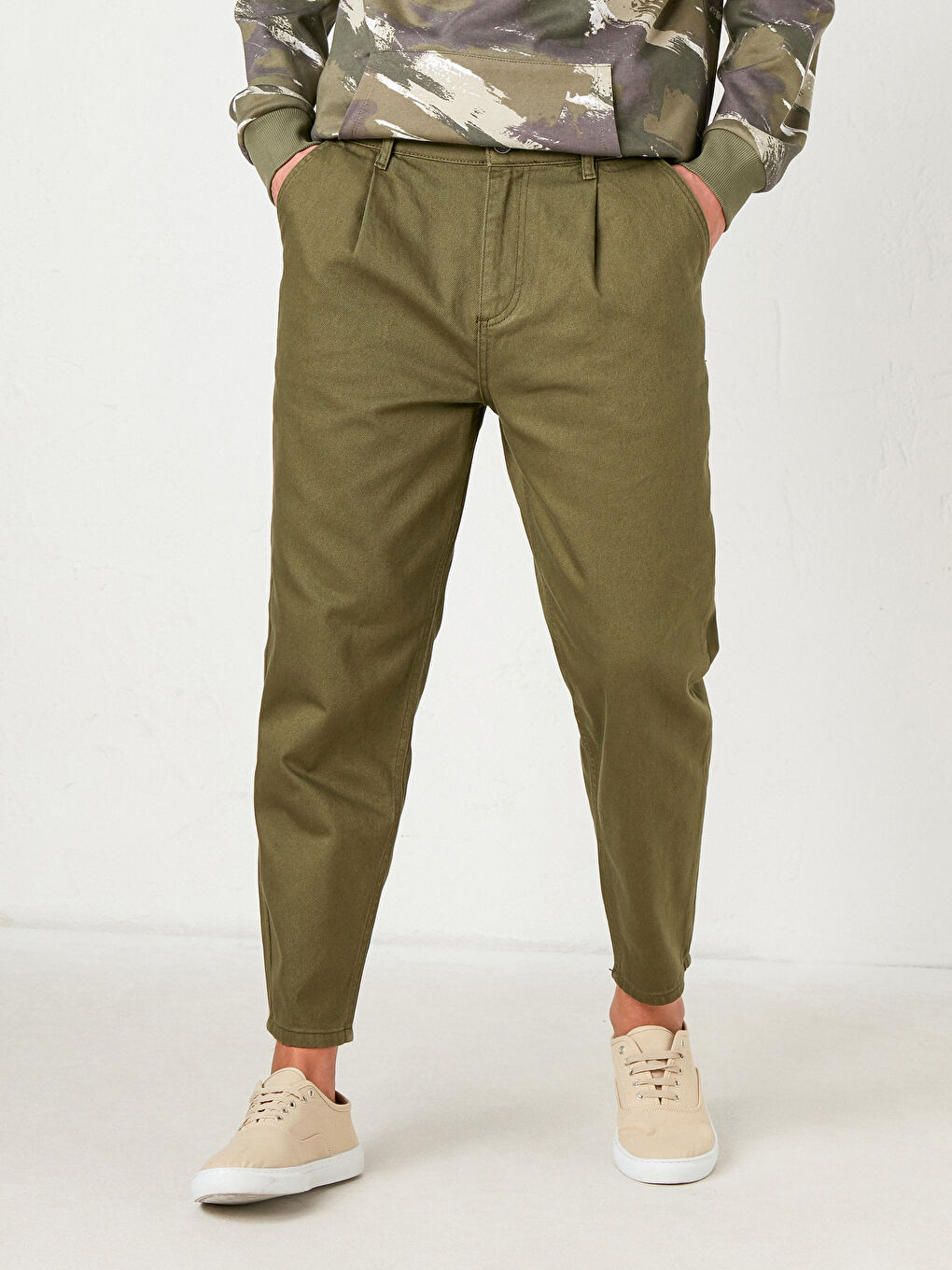 Haki Balloon Fit Jean Pantolon-2