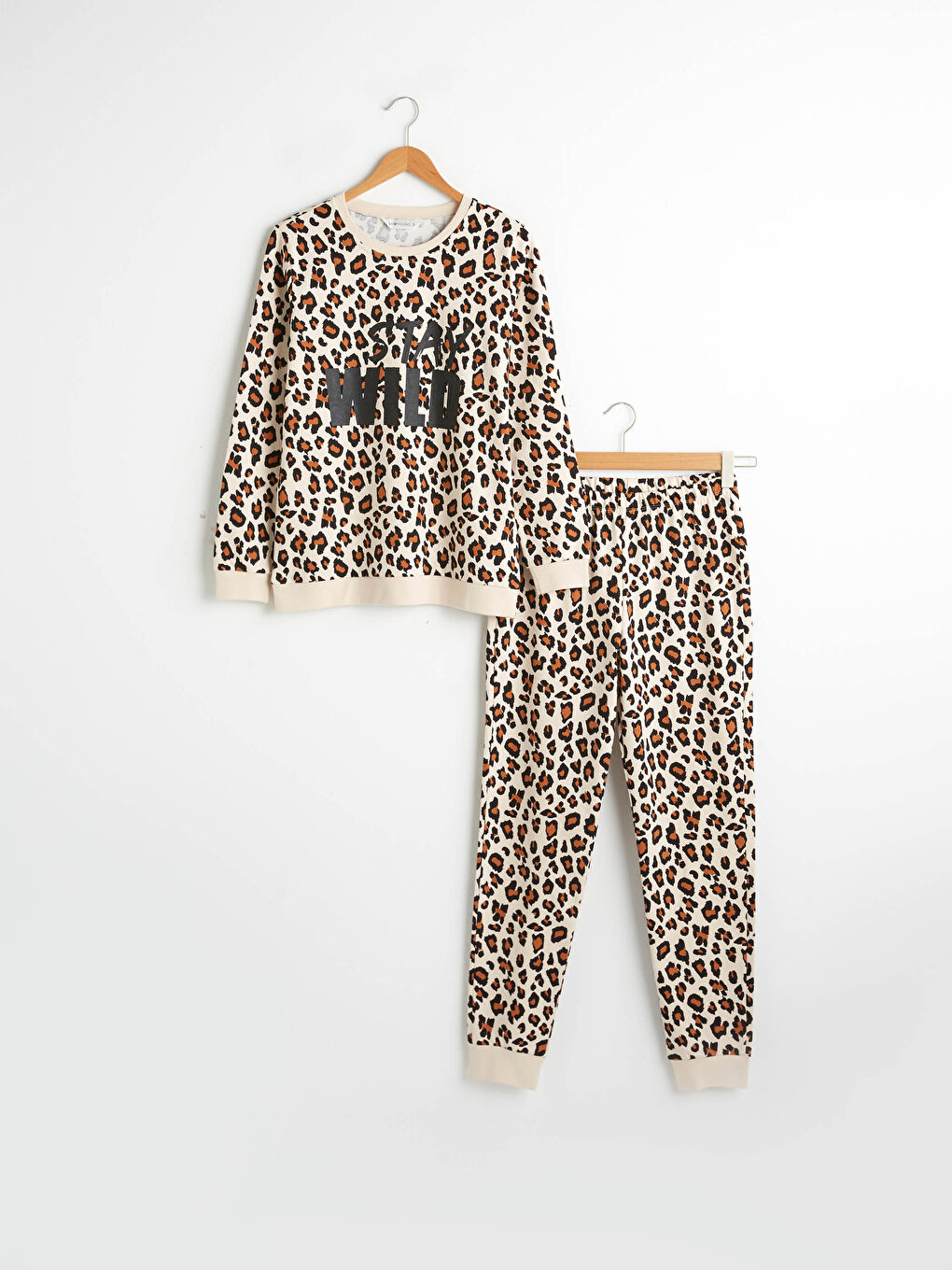 طقم بيجاما قطن بنقشة ليوبارد-3