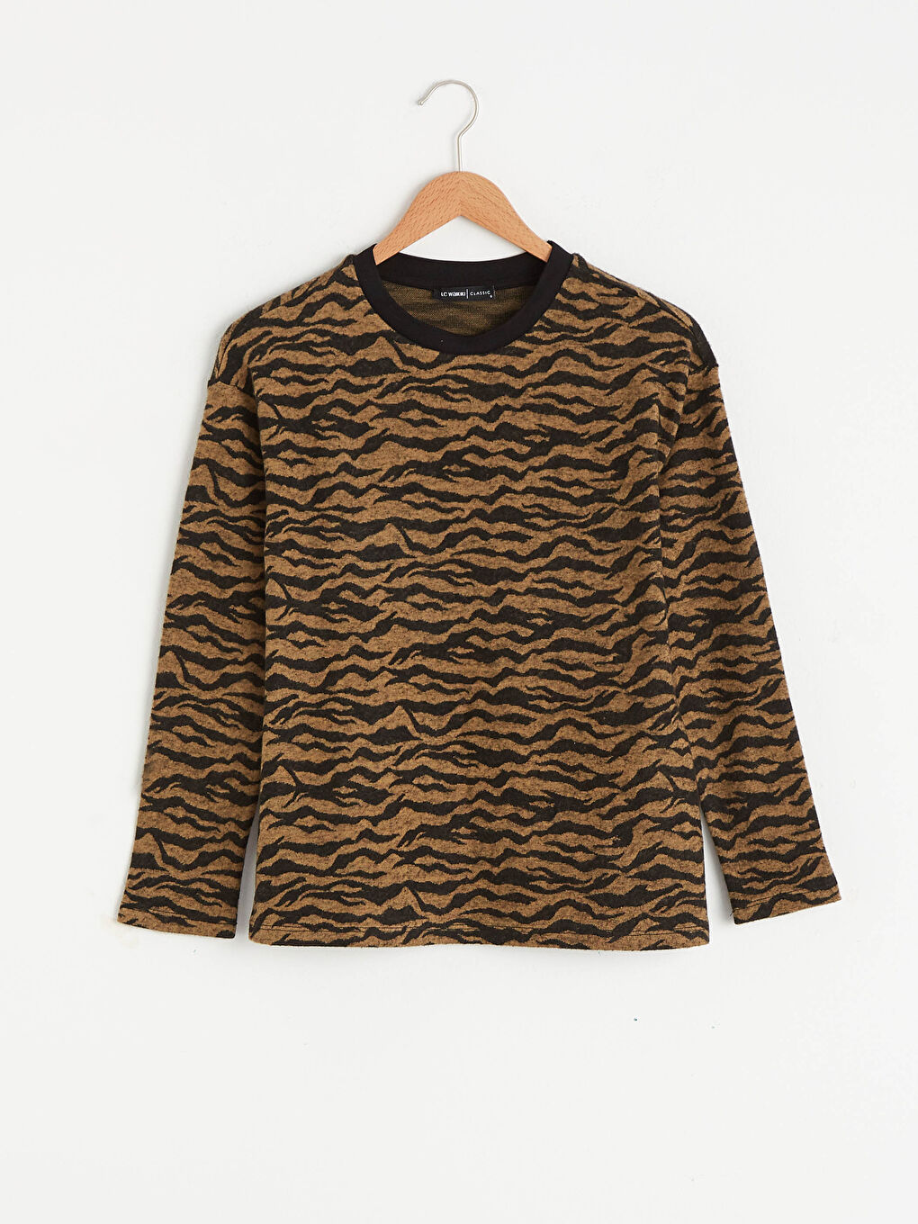 Tricou cu Desen și Mânecă Lungă