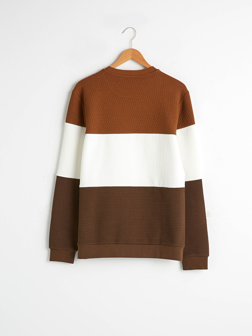 LCW Vision Slim Fit Crew Neck Color-Blocked Sweatshirt -0WHF09Z8-JJL