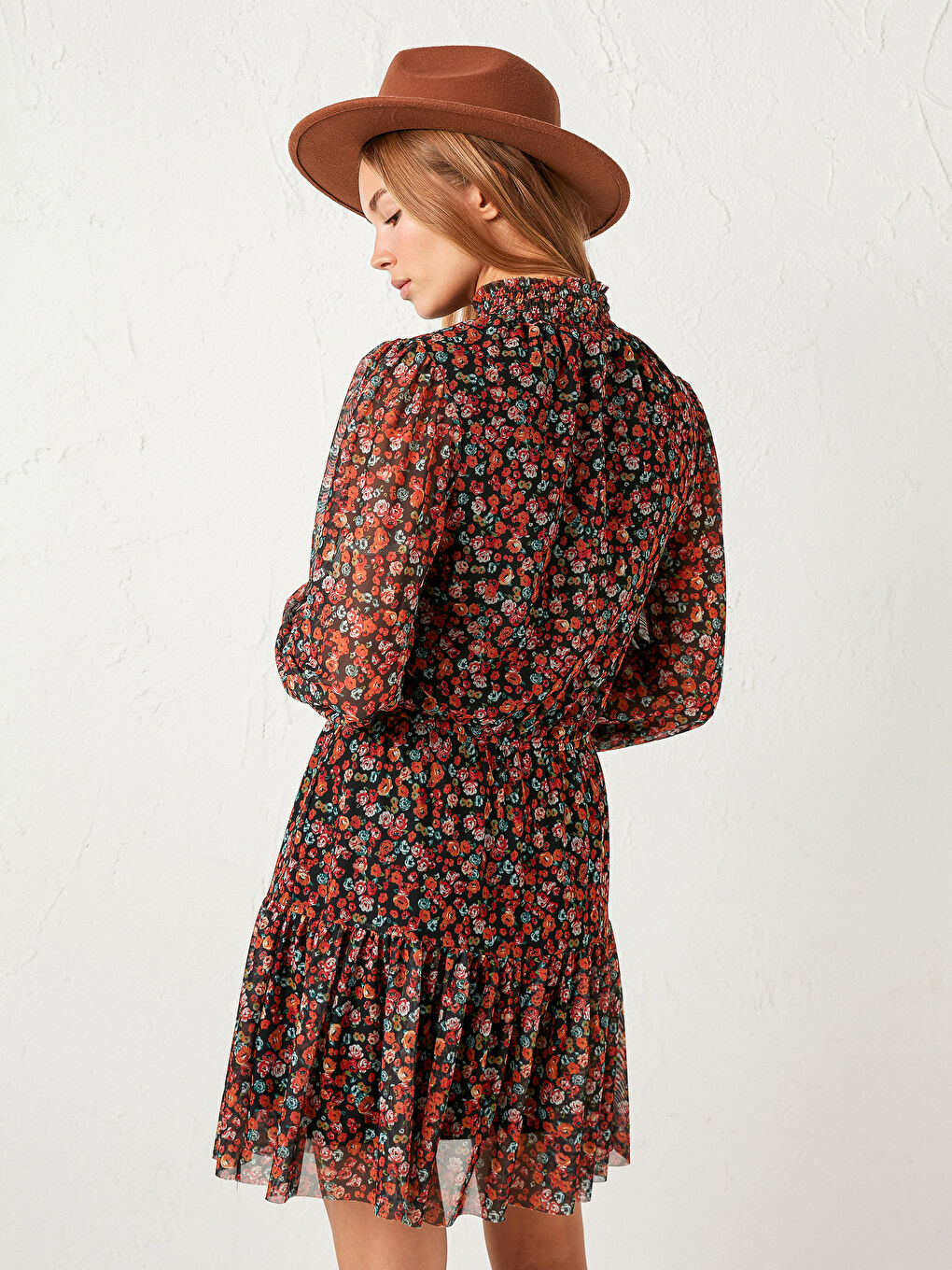 Rochie din Tul cu Model Floral-4