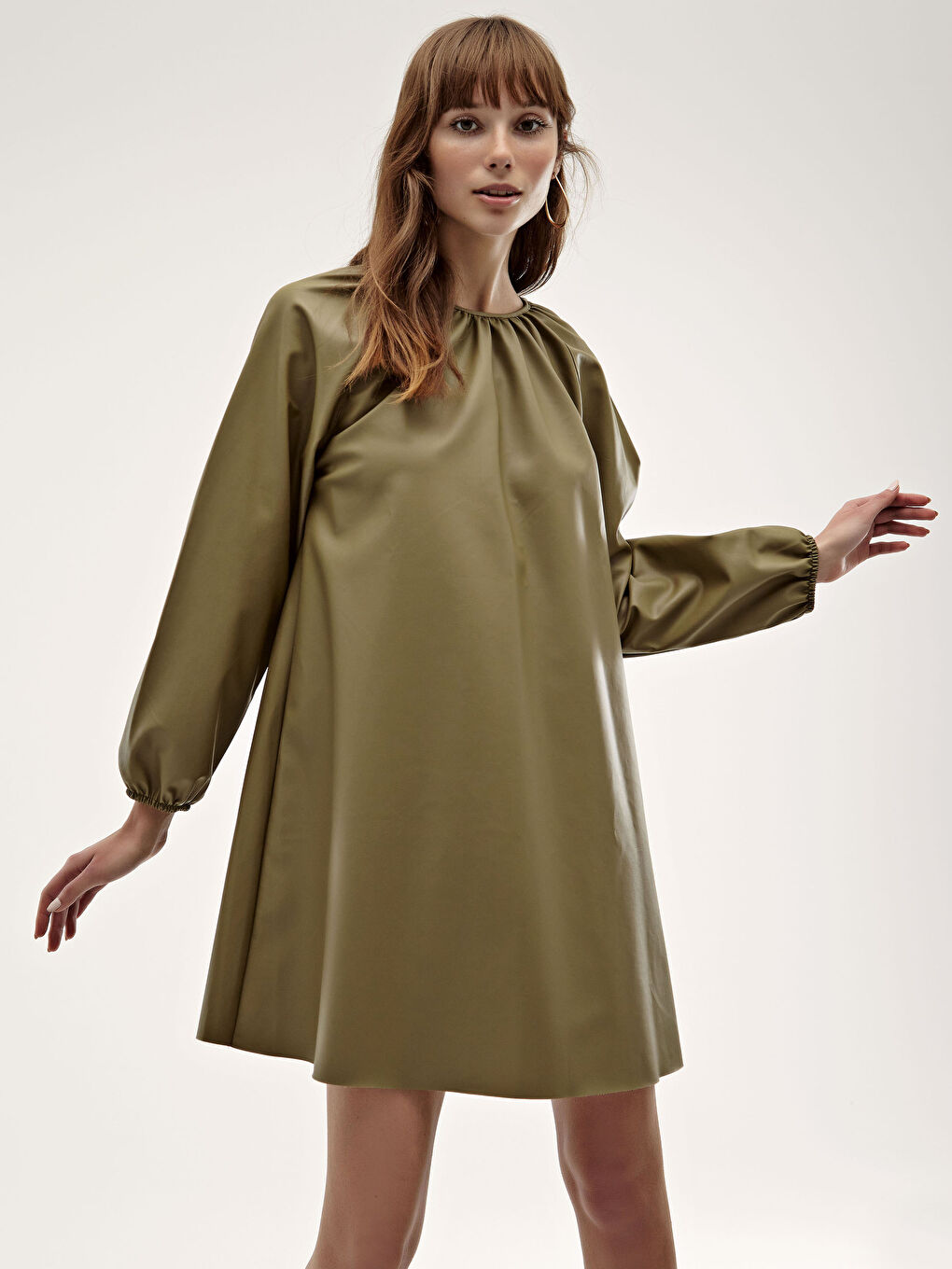 Faux Leather Dress-1