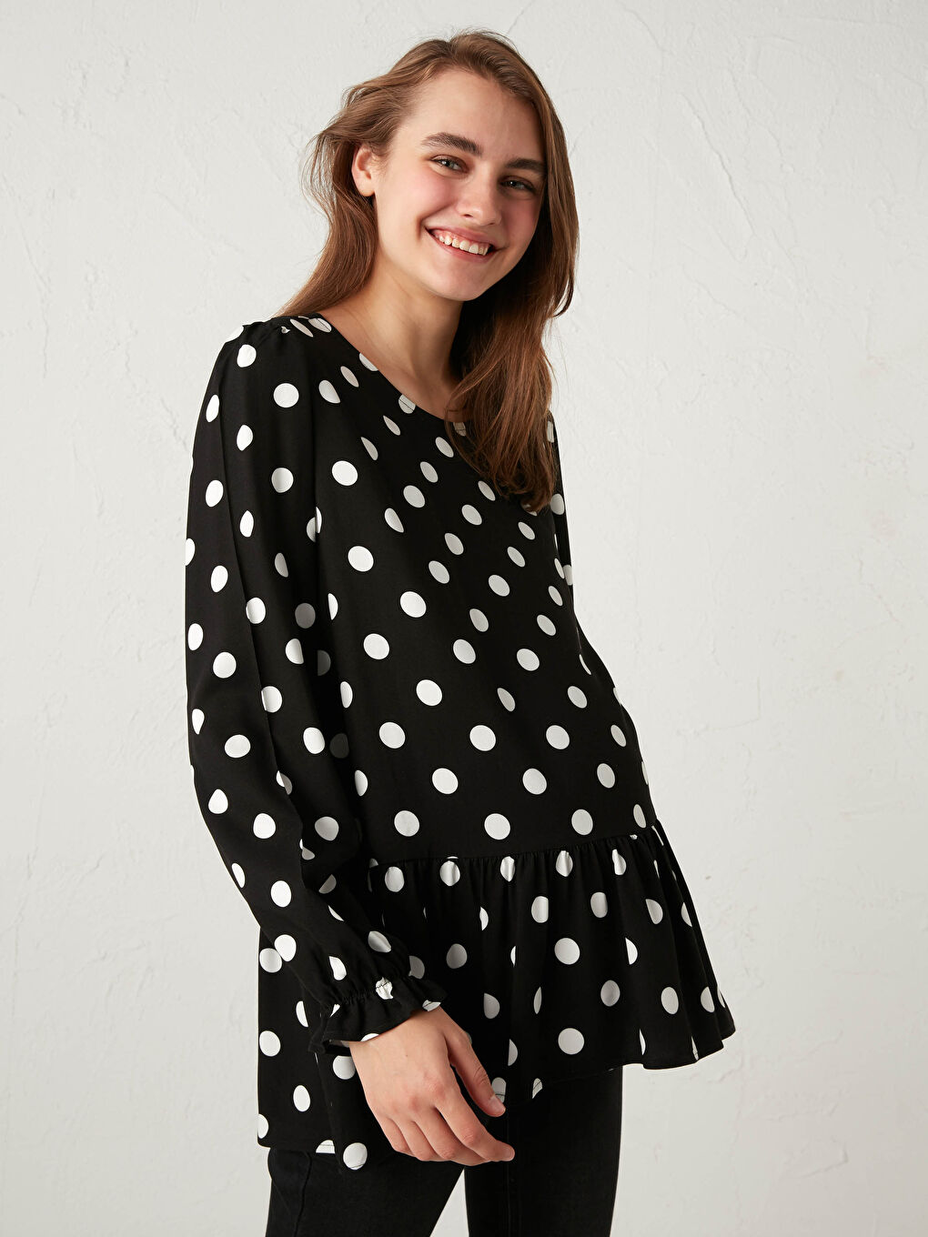 Chemisier de maternité à pois-1