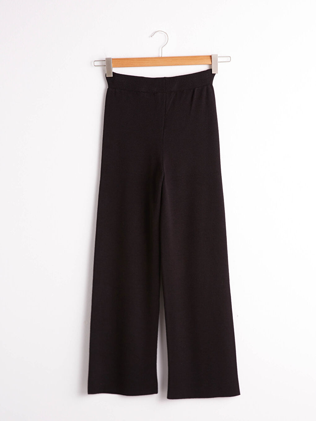 Elastic Waist Tricot Palazzo Pants-7