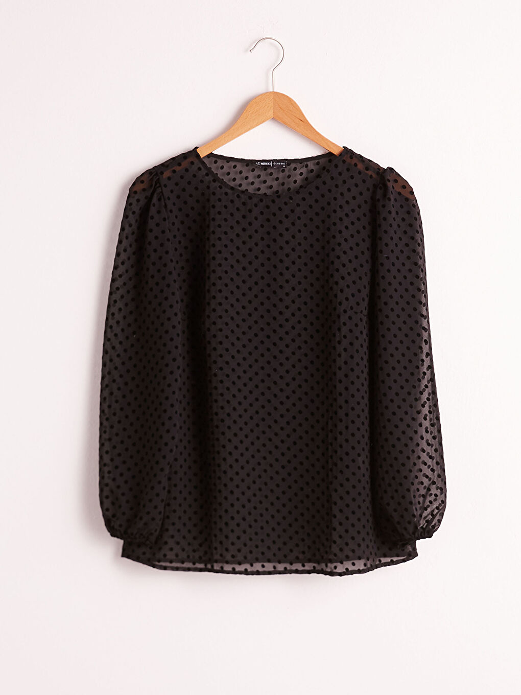 Polka Dot Chiffon Blouse-4