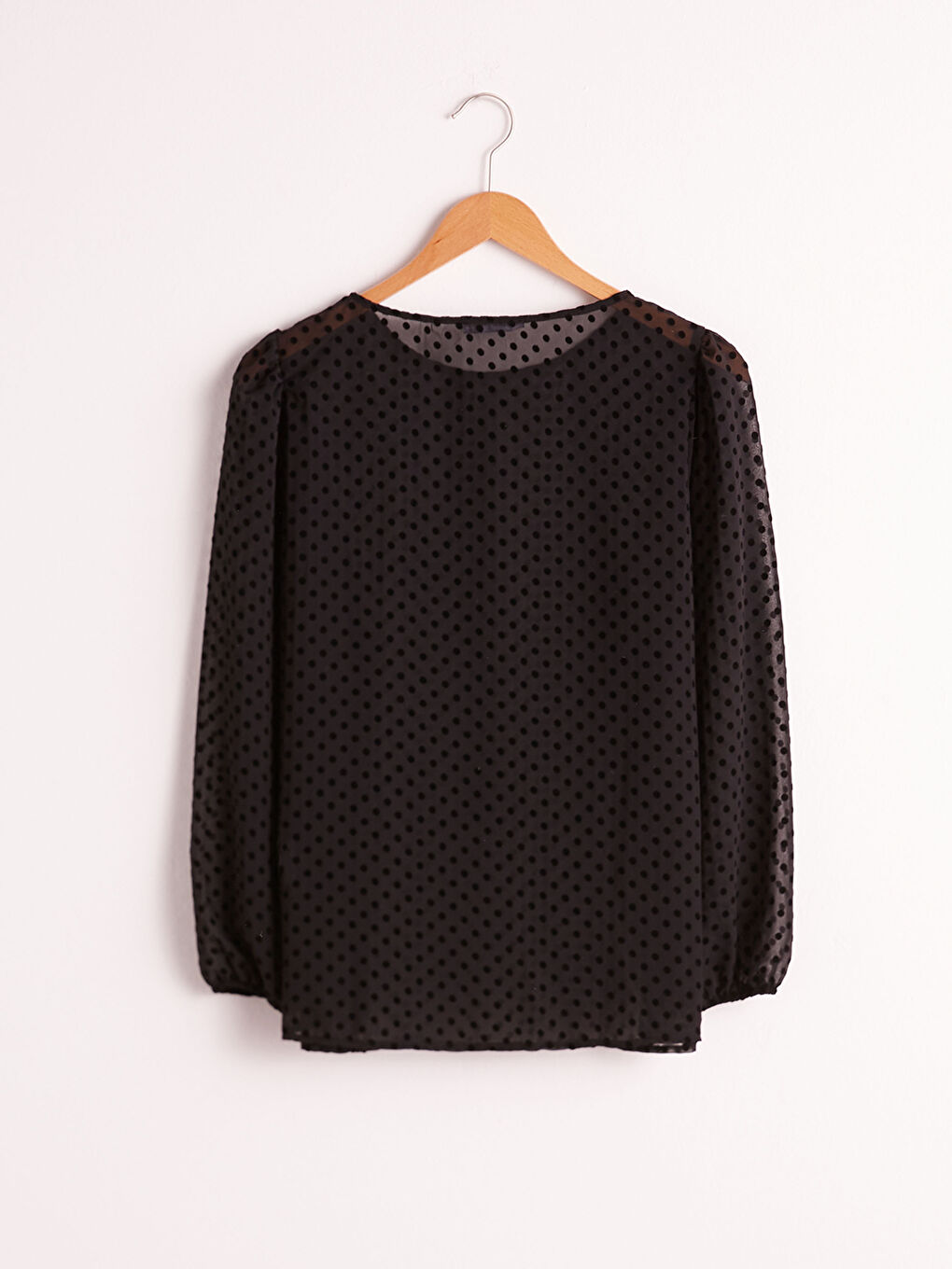 Polka Dot Chiffon Blouse-5
