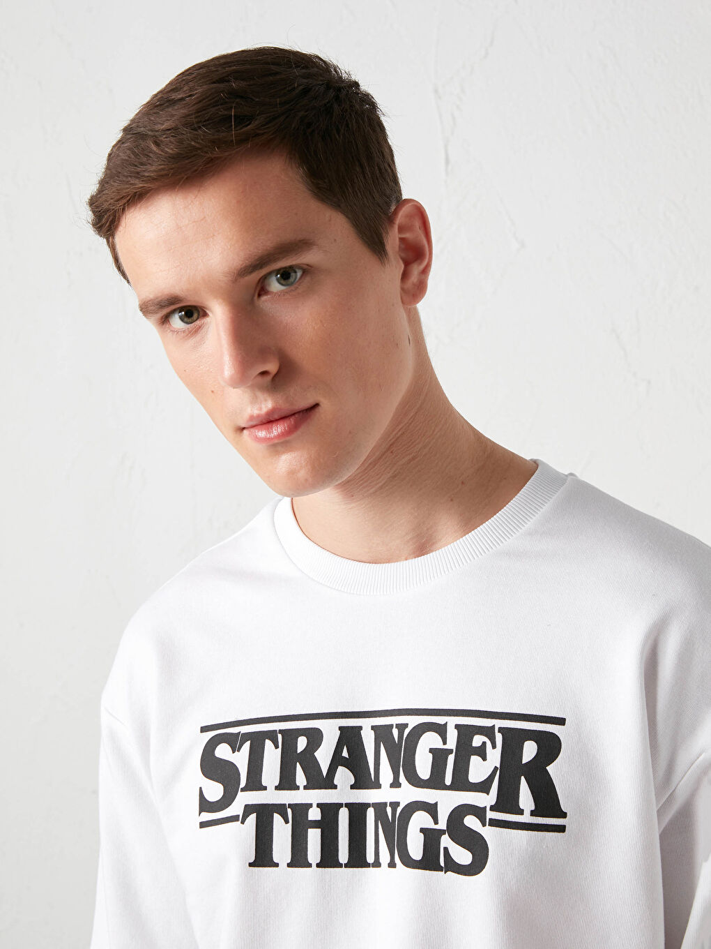 Sweat-shirt Épais à Col Rond Imprimé Stranger Things-1