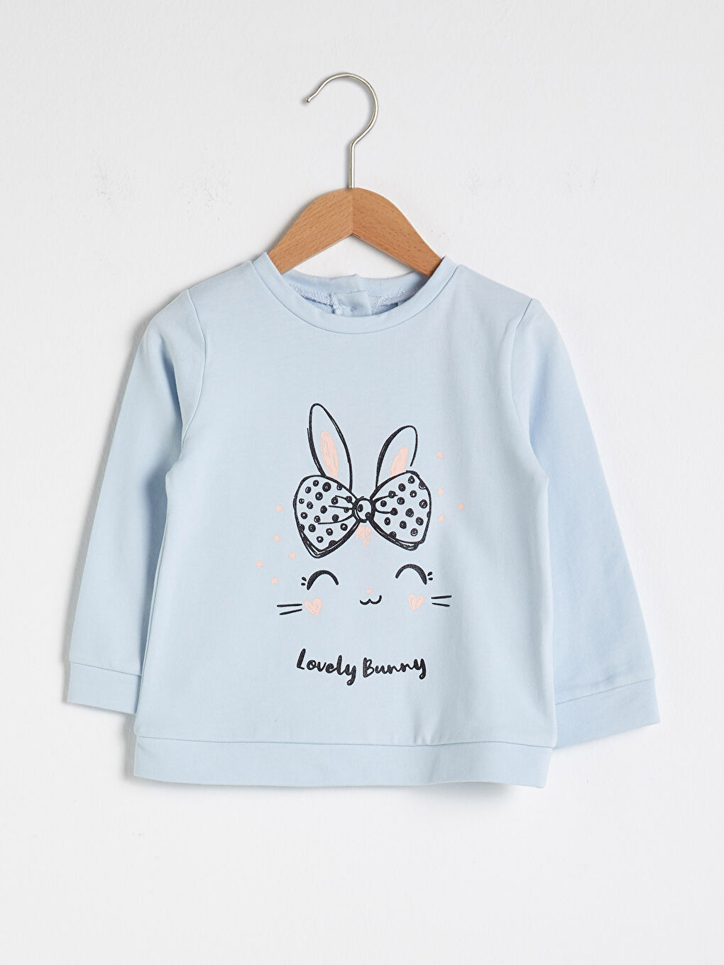 Mavi Kız Bebek Baskılı Sweatshirt
