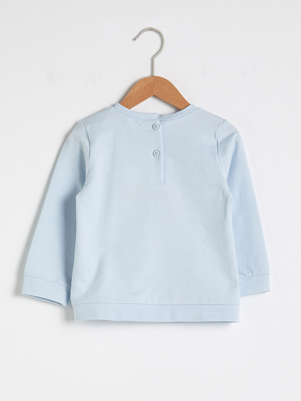 Mavi Kız Bebek Baskılı Sweatshirt-1