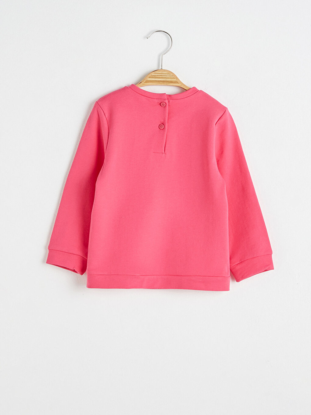 Fuşya Kız Bebek Baskılı Sweatshirt-1