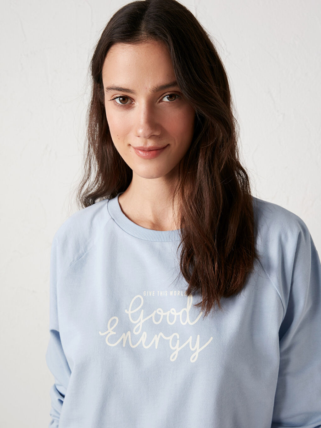 Slogan Baskılı Sweatshirt-2