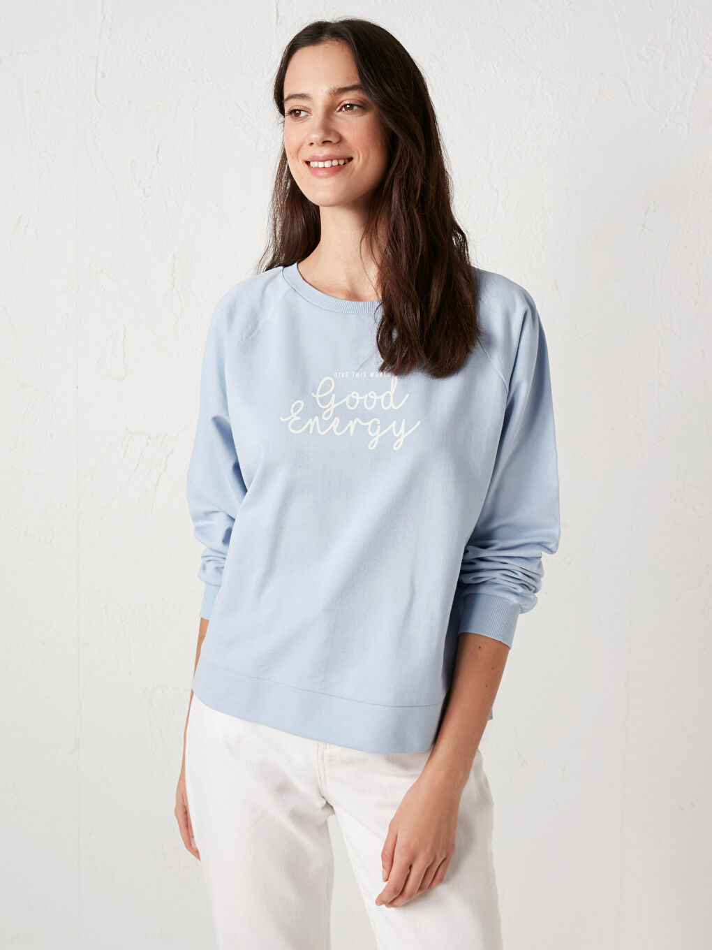 Slogan Baskılı Sweatshirt