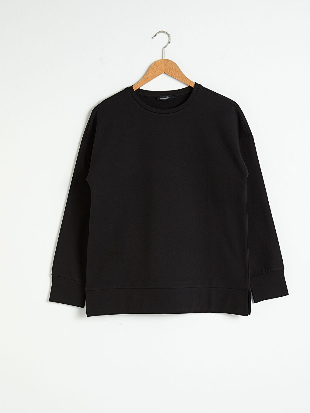 Crew Neck Long Sleeve Basic Sweatshirt-3