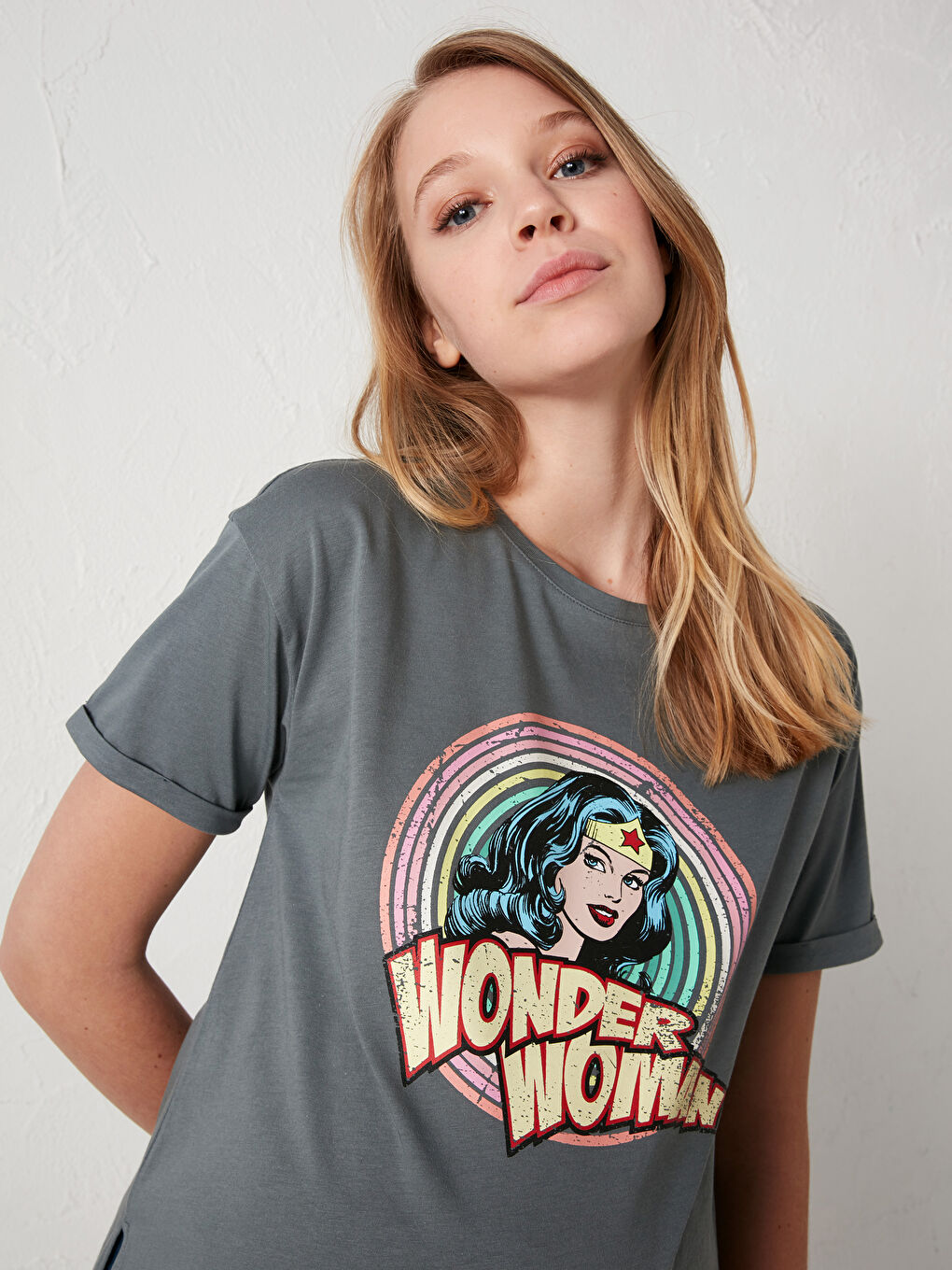 Wonder Woman Printed Maternity Cotton T-Shirt-3