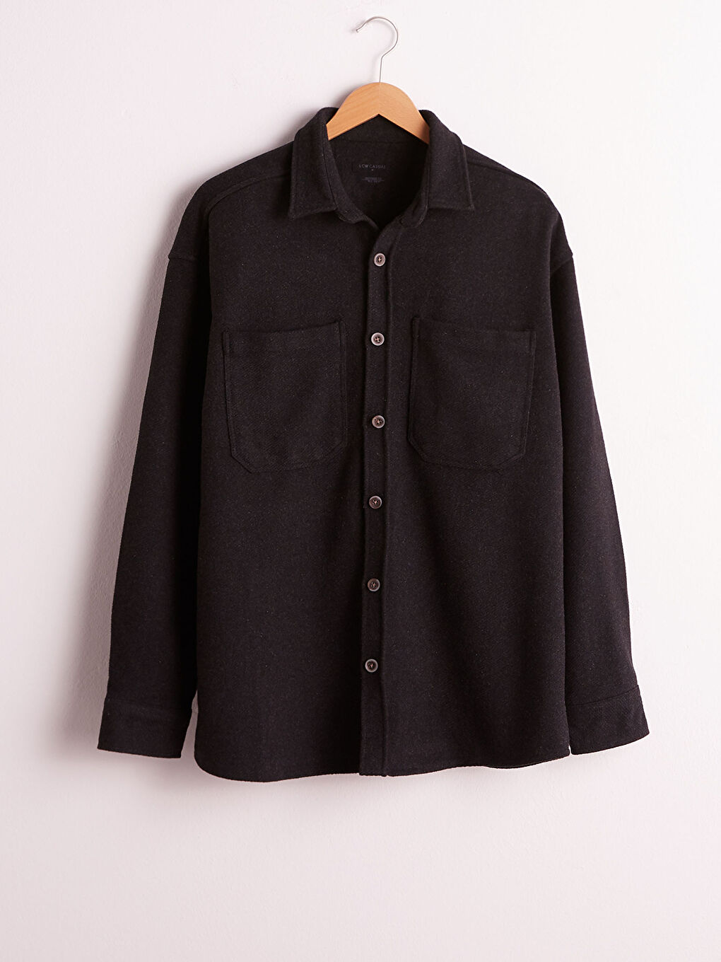Cămașă Supradimensionată Groasă din Flanelă-3