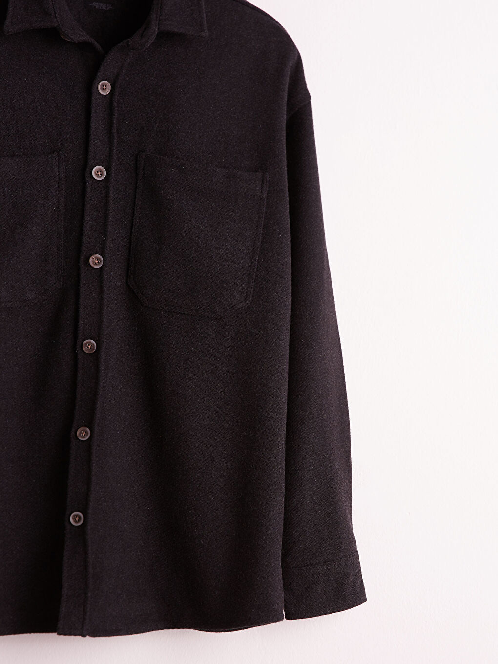 Cămașă Supradimensionată Groasă din Flanelă-4