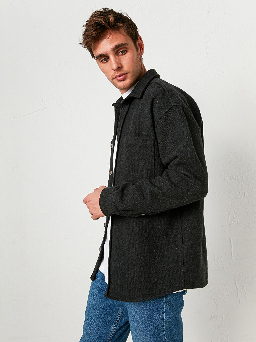 Cămașă Supradimensionată Groasă din Flanelă