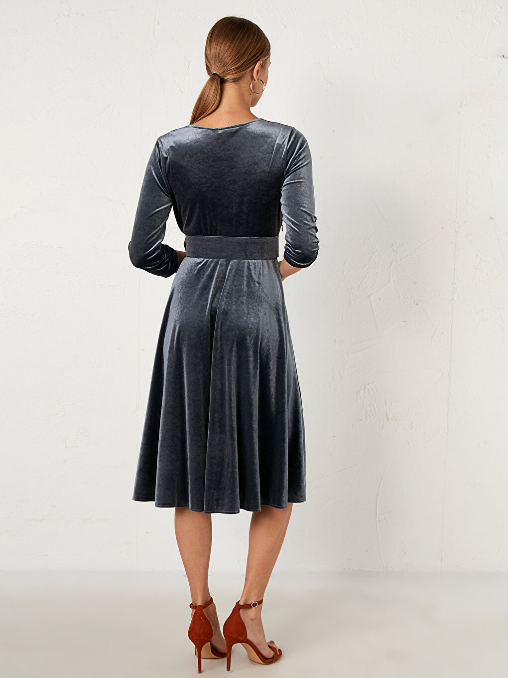 Bright Velvet Dress-3