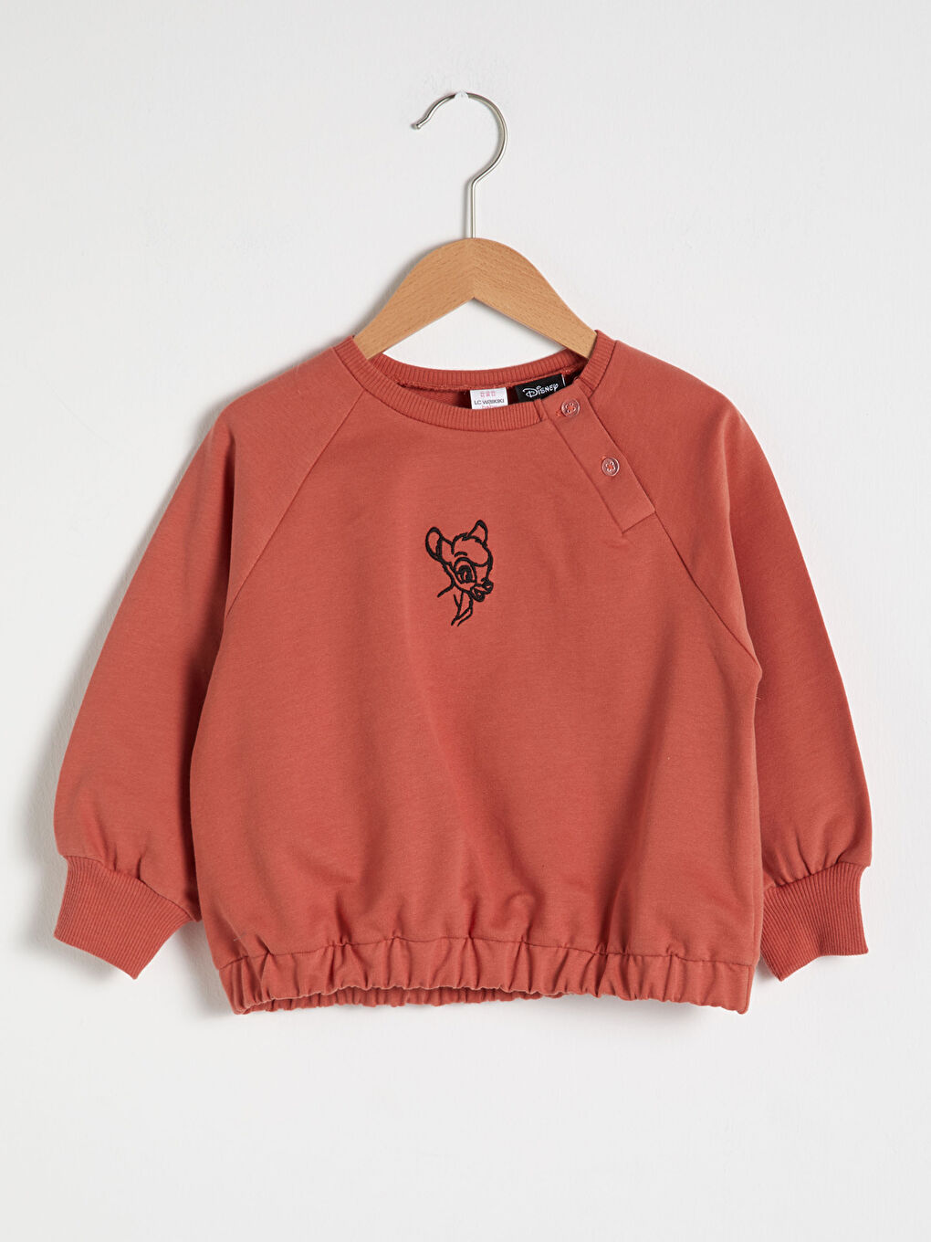 Baby Girl's Bambi Patterned Sweatshirt Mother and Daughter Matching