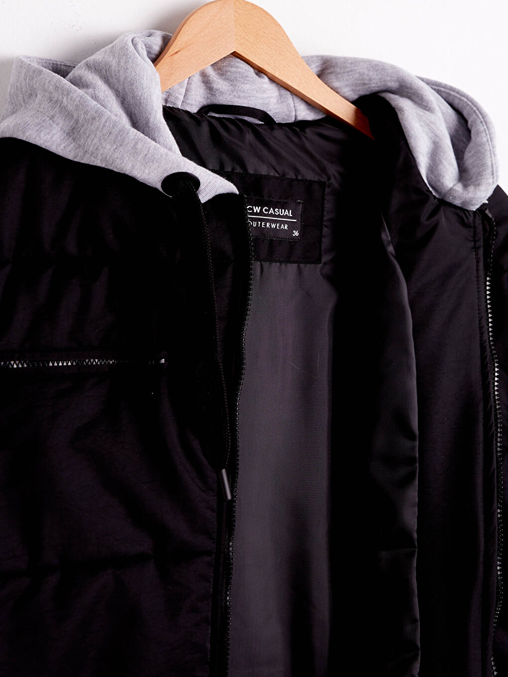 LCW Vision Damen-Daunenjacke mit Kapuze und langen Ärmeln -0WHL07Z8-CVL