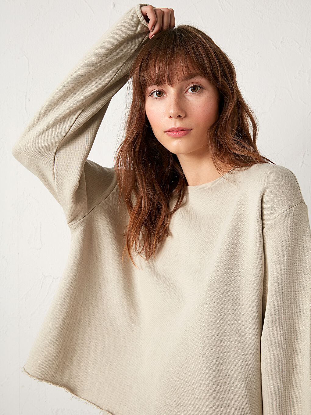 Set de pijama din bumbac cu guler rotund-3