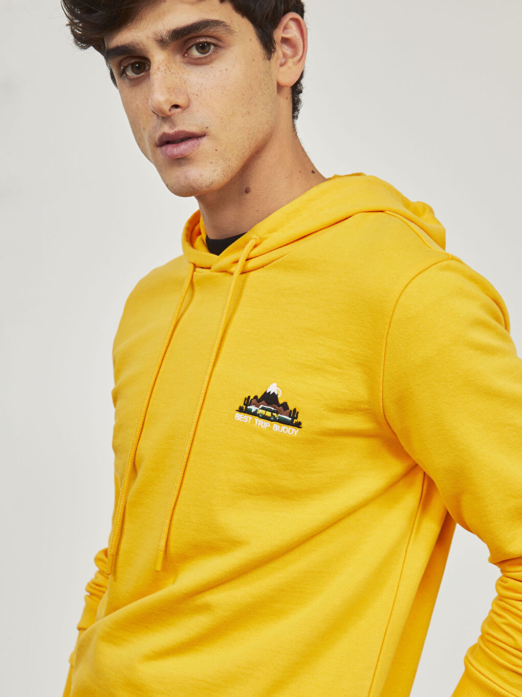 Hooded Patch Embroidered Thick Hoodie-1