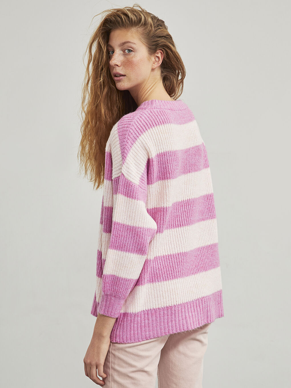 Striped Heavy Tricot Jumper-9