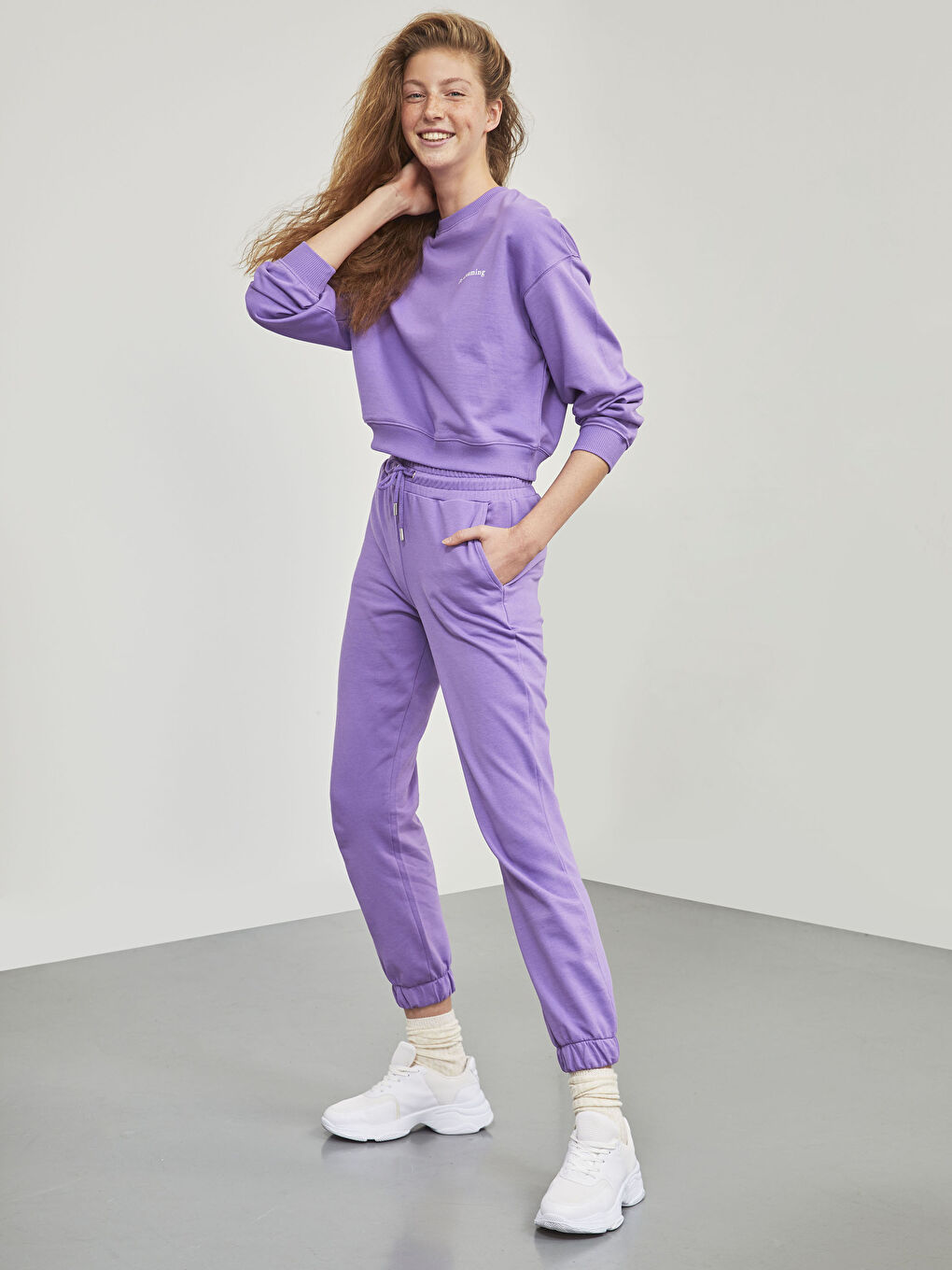 Elastic Waist Sweatpants-3