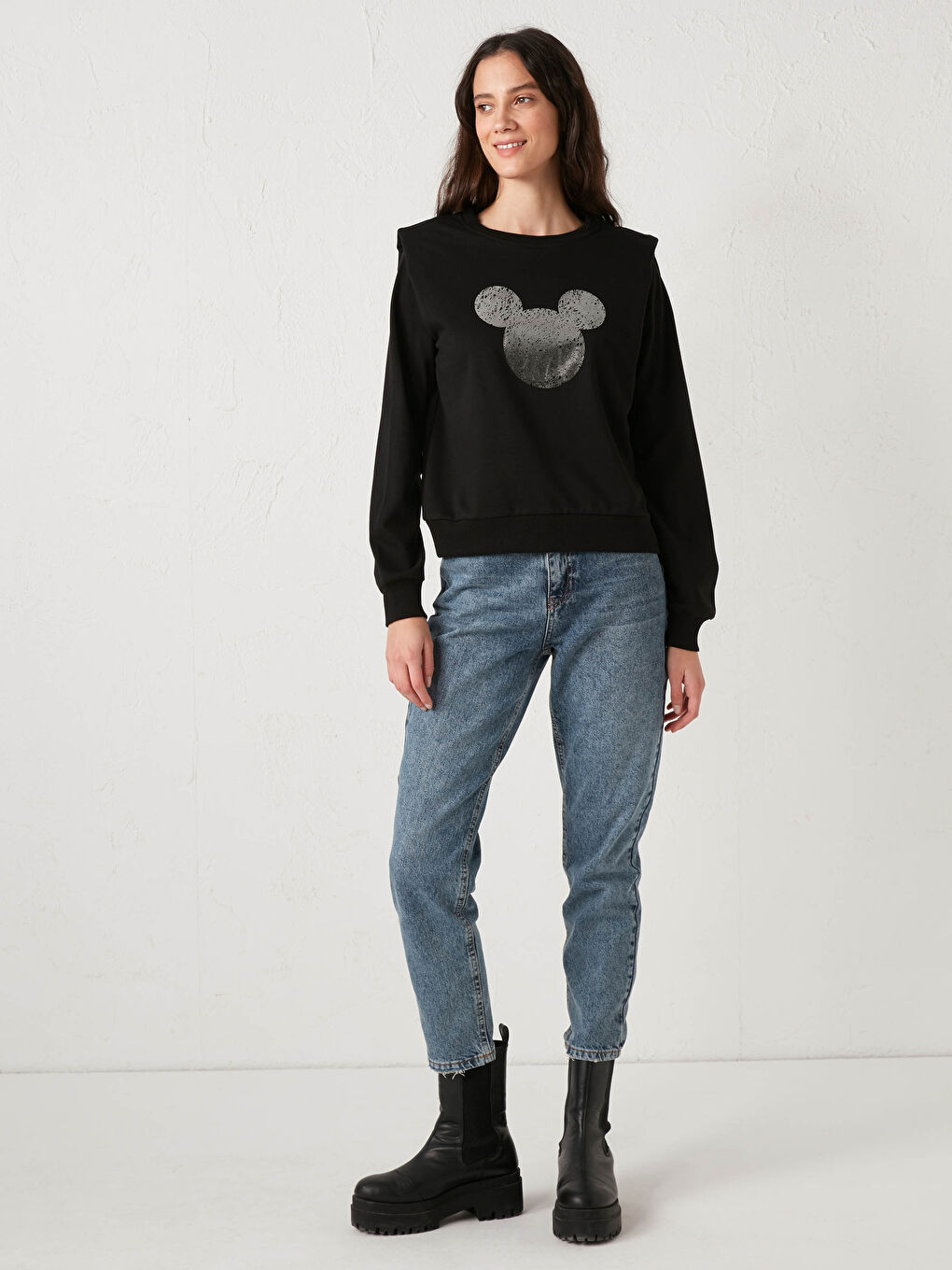 Hanorac Disney Imprimat cu Guler Rotund-1