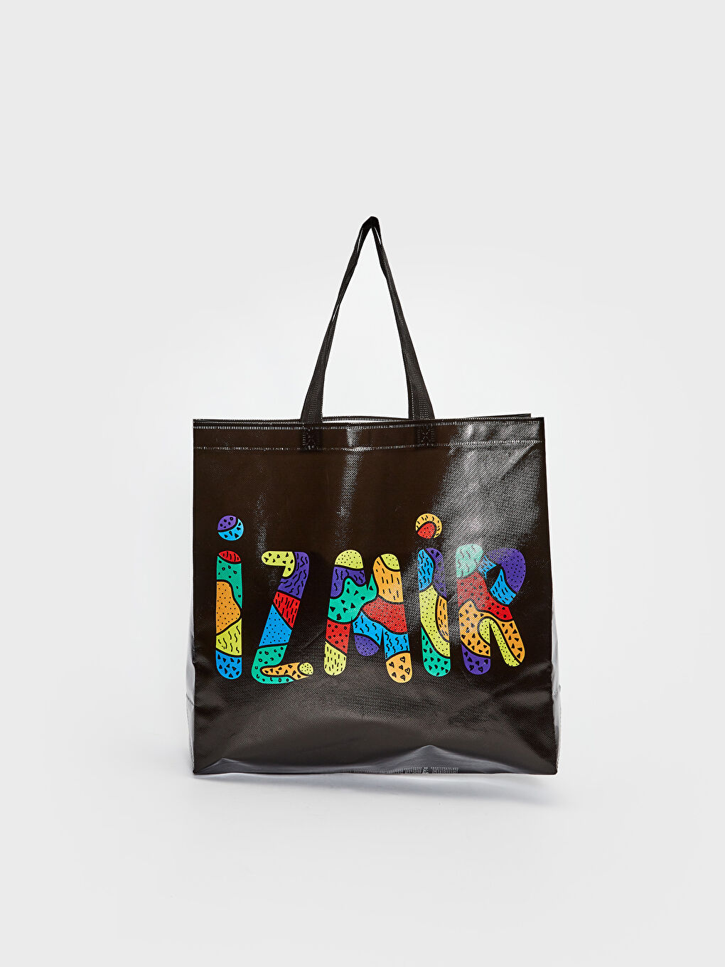 Karışık Yazı Baskılı Alışveriş Çantası-2