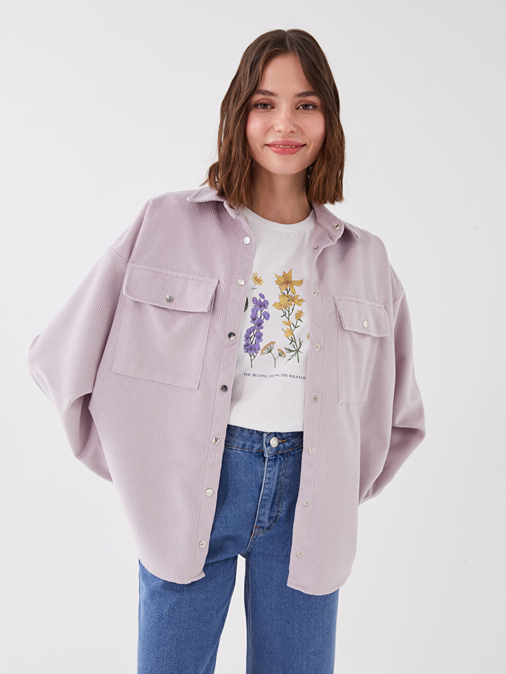 XSIDE Geknöpftes Reguläres Langarm Samt Damen Hemd Jacke -0WHQ01Z8-QHM