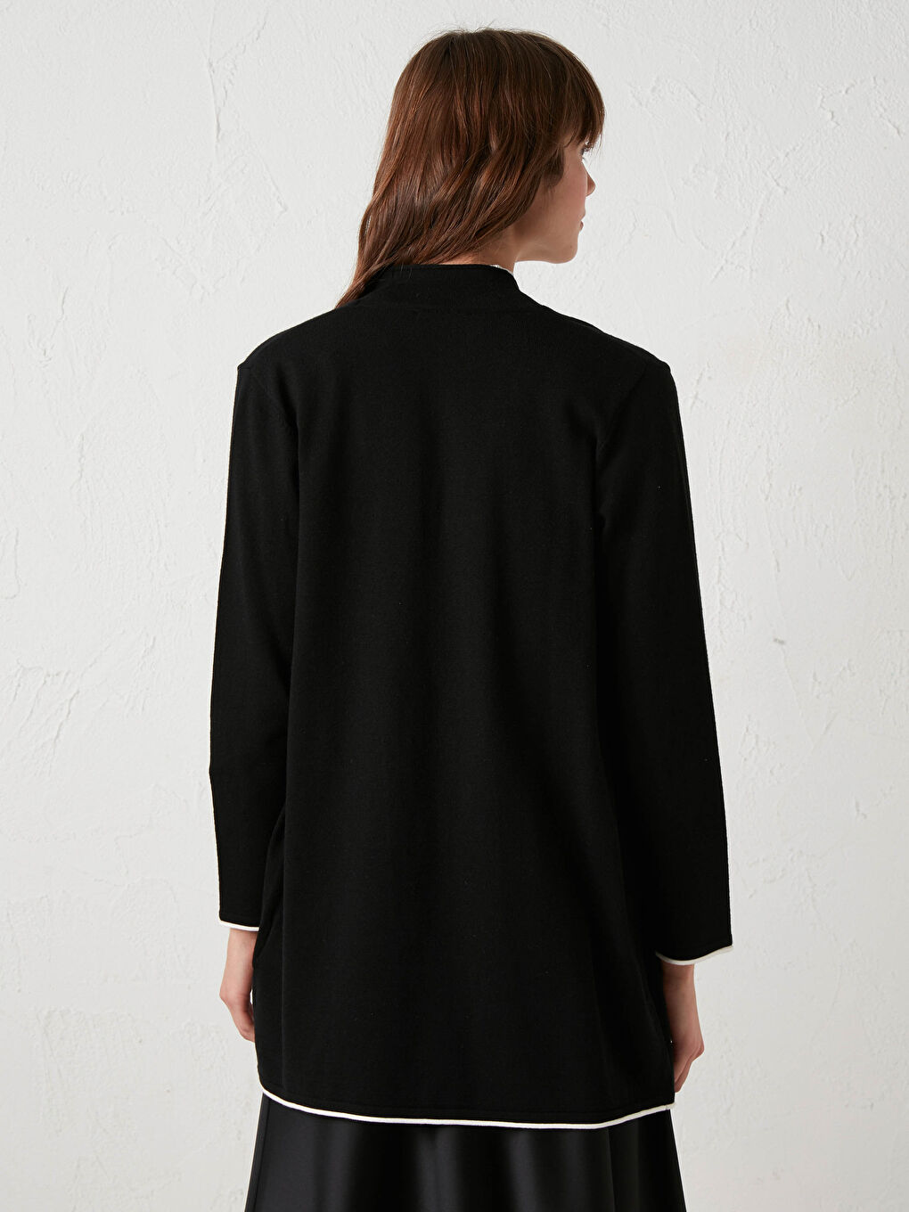 Žena CRNA Kardigan-4